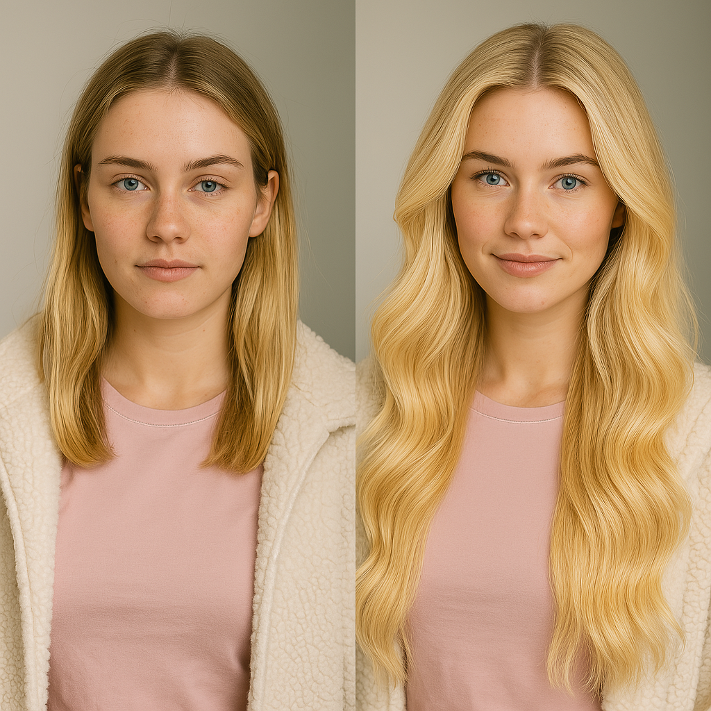 Extensions à clips invisibles - Cheveux 100% naturels - #613 Light Blonde