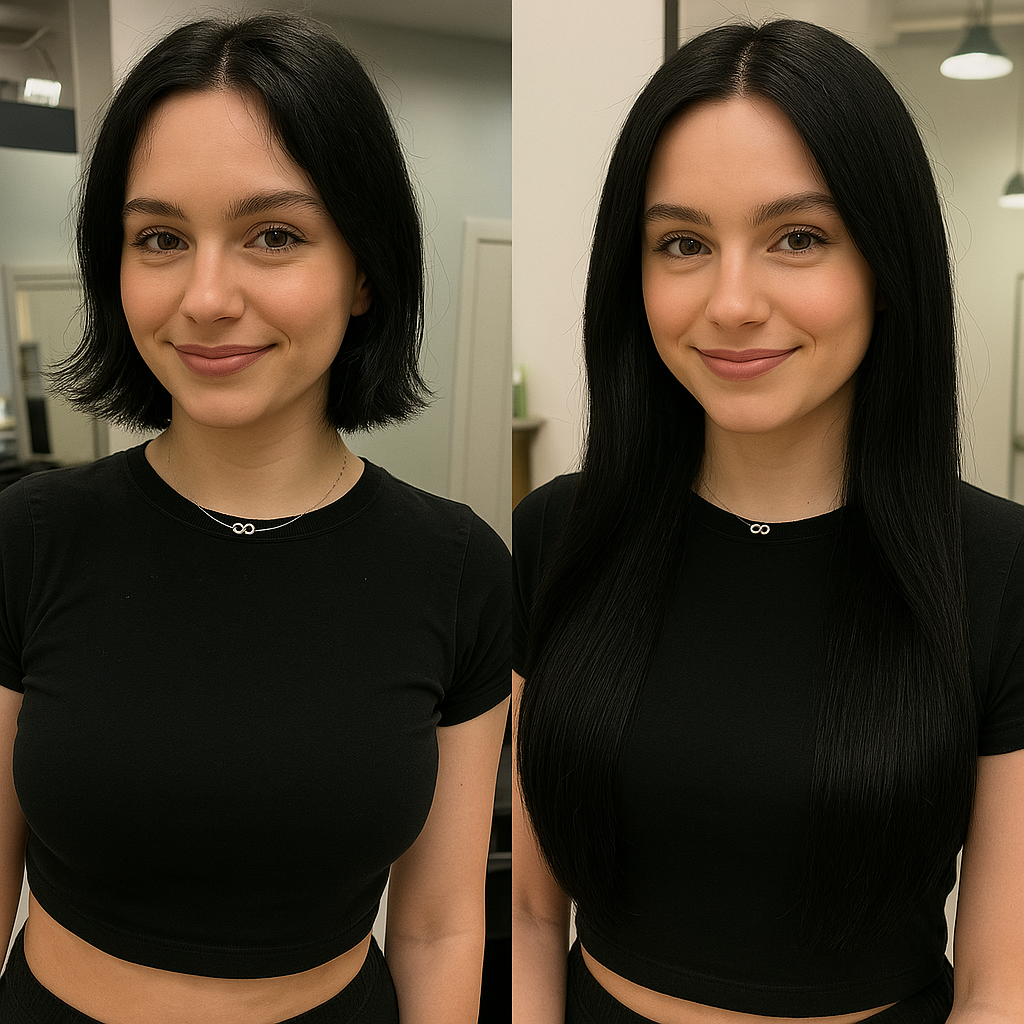 Extensions à clips invisibles - Cheveux 100% naturels - #1C Dark Brown