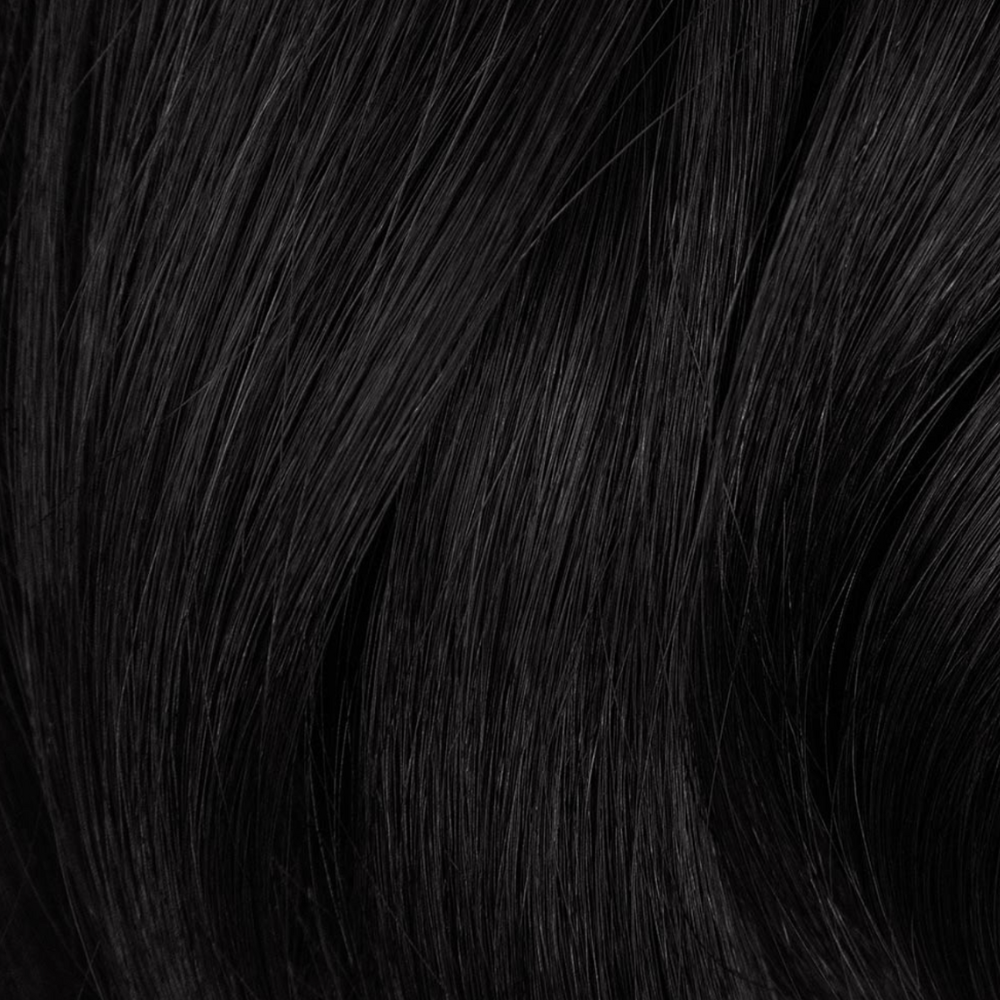 Extensions de Cheveux Kératine – Jet Black (#1) – 25 Mèches