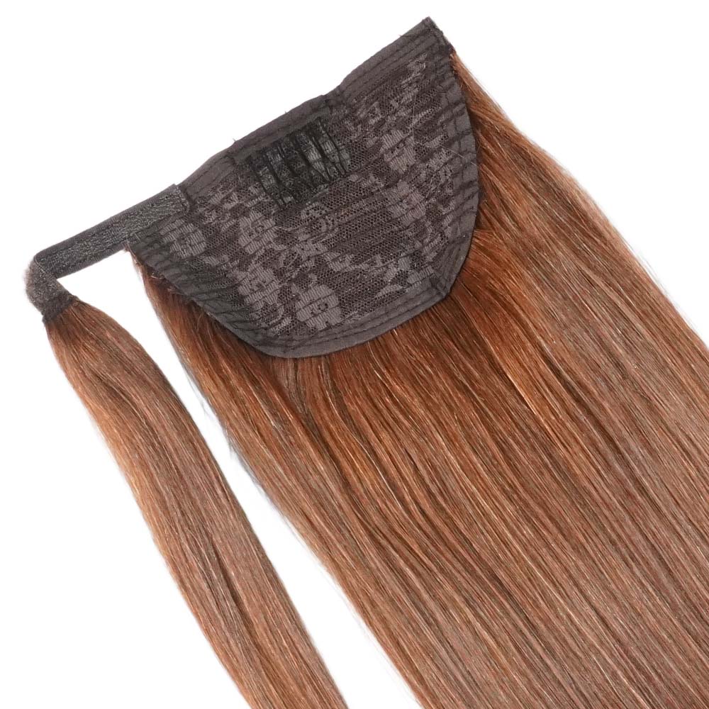 Ponytail Cheveux Naturels – Auburn (#30) – 120g