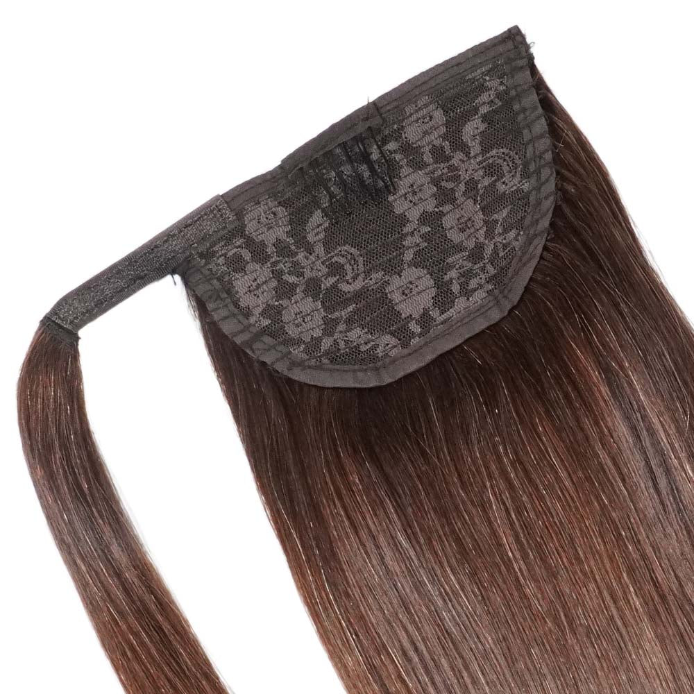 Ponytail Cheveux Naturels – Medium Brown (#4) – 120g