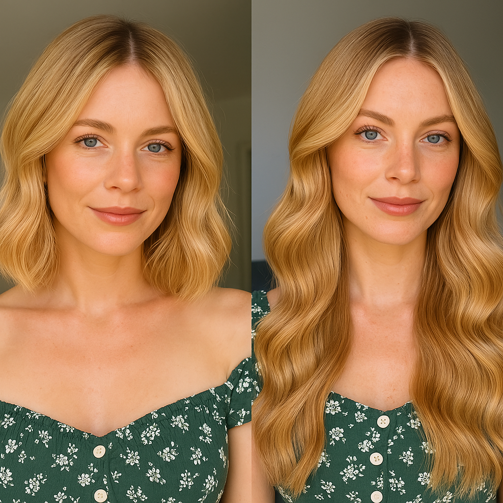 Extensions Adhésives Cheveux Naturels – Chestnut Brown (#6) – 20 Bandes