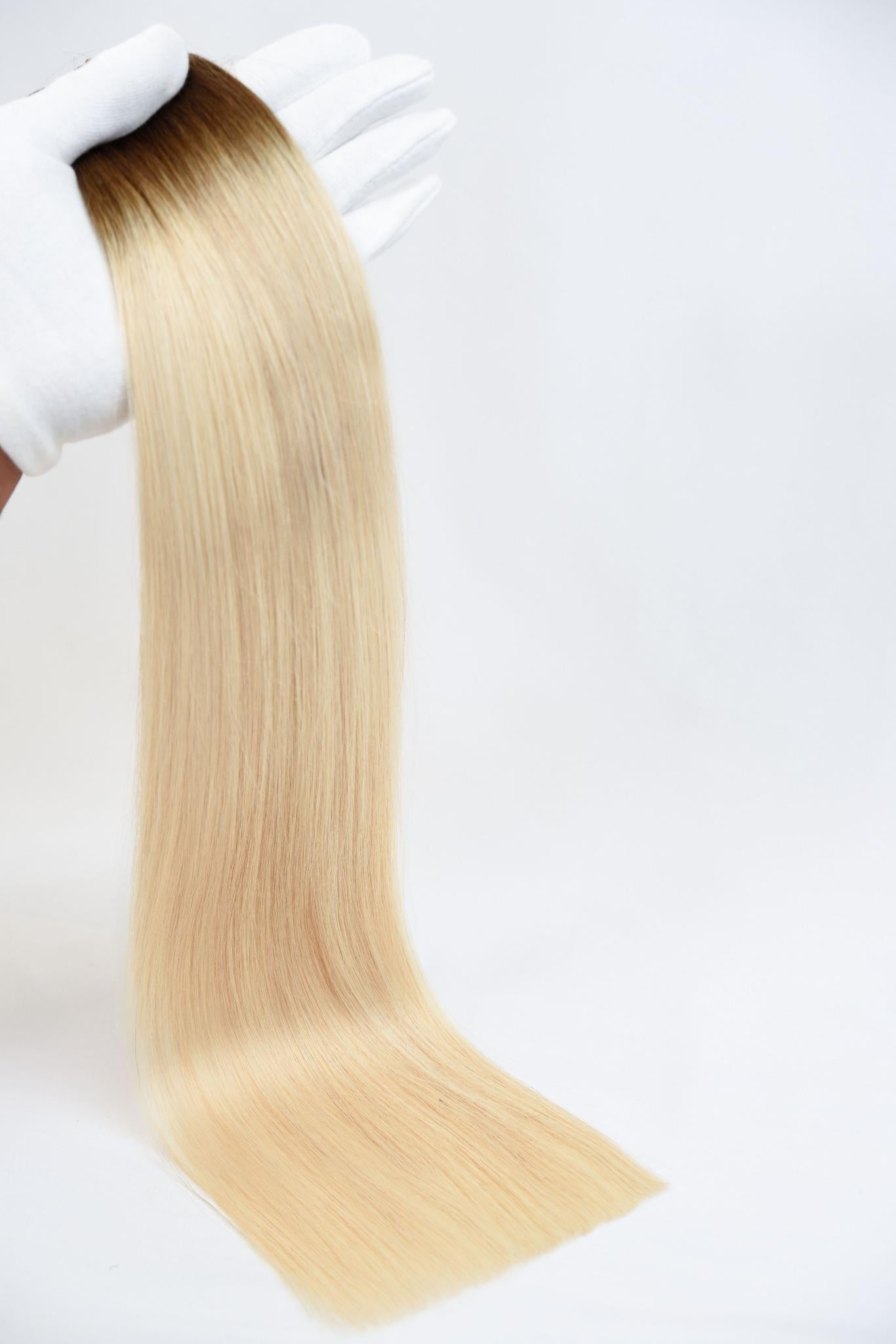 Extensions à clips invisibles - Cheveux 100% naturels - #T2/613 Rooted Blonde