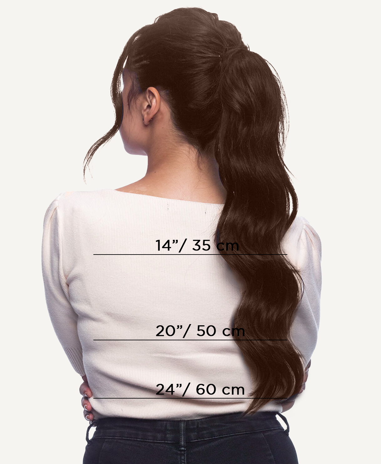 Ponytail Cheveux Naturels – Medium Brown (#4) – 120g