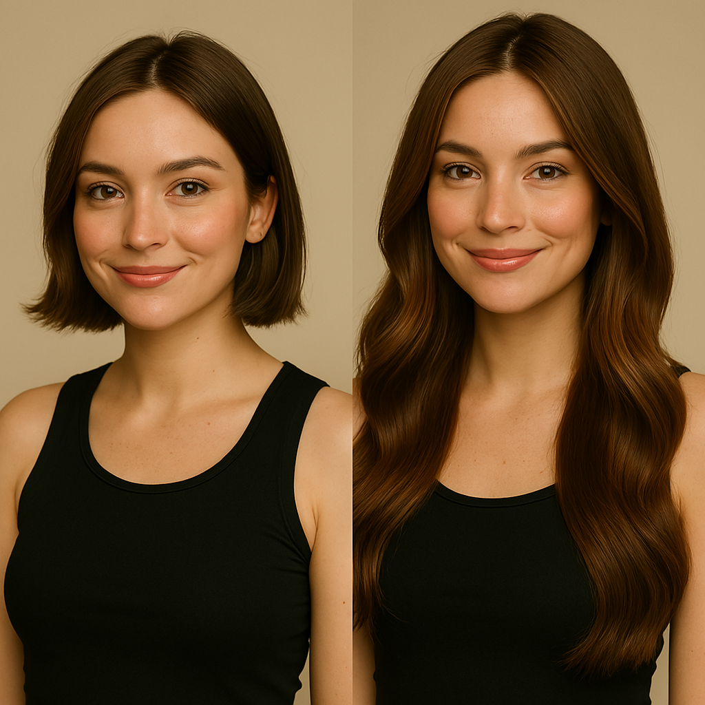 Extensions à Clips Cheveux Naturels – #4 Medium Brown – 5 Bandes | Gleam For You