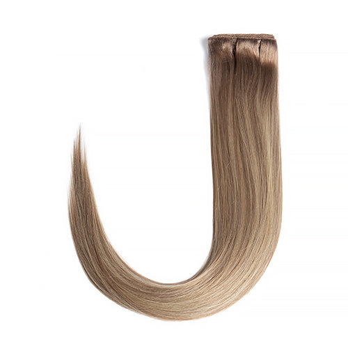 Extensions Adhésives Cheveux Naturels – Rooted Blonde (#T4/60) – 20 Bandes