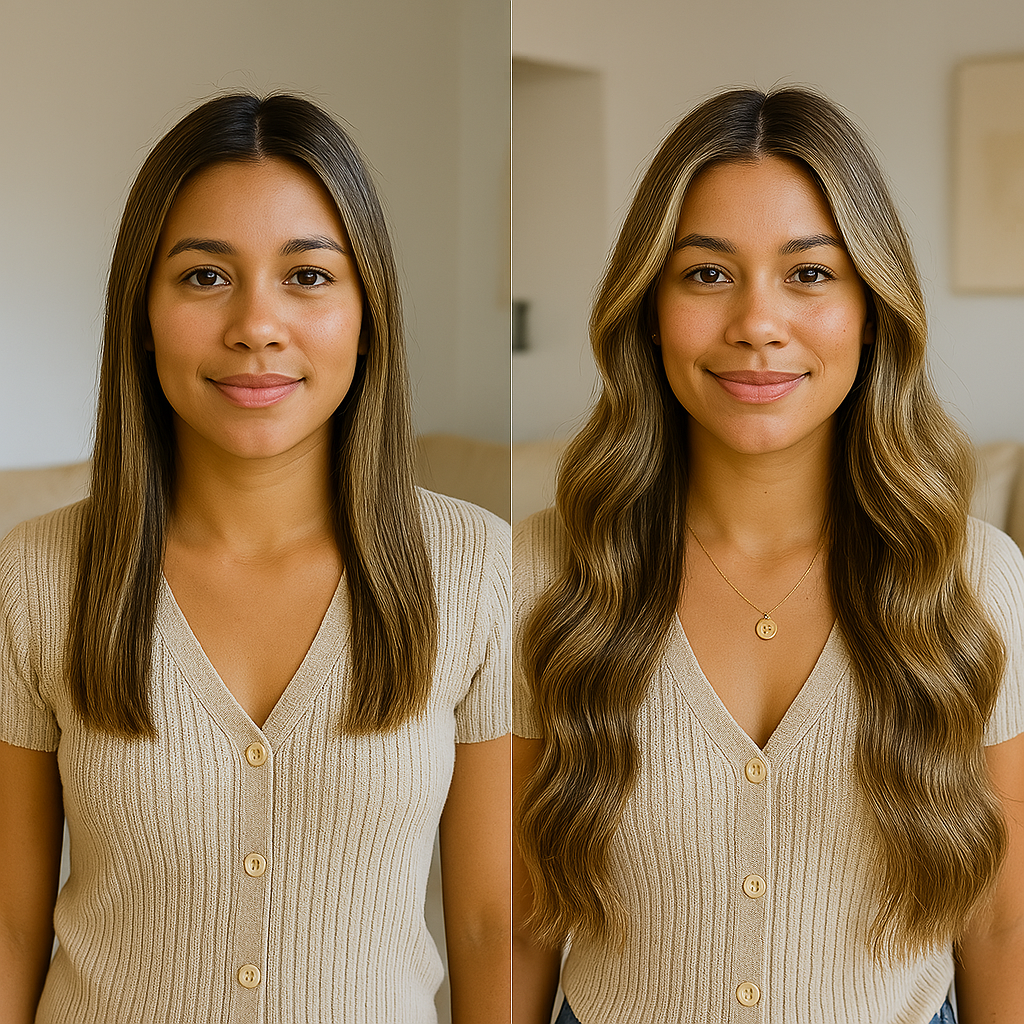 Extensions à clips invisibles 5 bandes - Cheveux 100% naturels - #M4/613 Mocha Blonde
