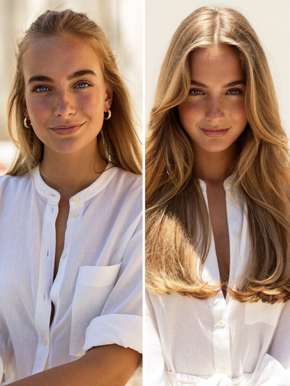 Extensions à clips invisibles - Cheveux 100% naturels - #7 Honey Blonde