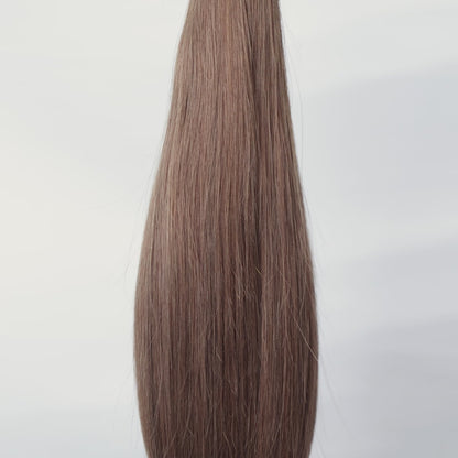 Extensions Adhésives Cheveux Naturels – Chestnut Brown (#6) – 20 Bandes