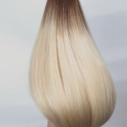 Extensions Adhésives Cheveux Naturels – Rooted Blonde (#T4/60) – 20 Bandes