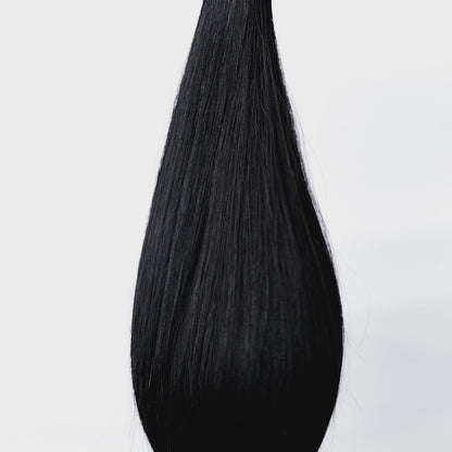 Extensions de Cheveux Kératine – Jet Black (#1) – 25 Mèches