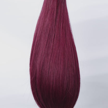 Extensions Adhésives Cheveux Naturels – Cherry Red (#99J) – 20 Bandes